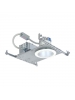 Liteline ALR401-1430W-HB-WP - 4" New Construction LED Luminaire - 14W - 3000K - Haze Clear Reflector With Black Baffle - Wide - White Plastic Ring